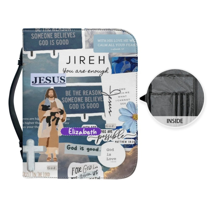 Christianartbag Bible Cover, My Bible Affirmations Personalized Bible Cover, Personalized Bible Cover, Blue Bible Cover, Christmas Gift, CABBBCV04160823. - Christian Art Bag