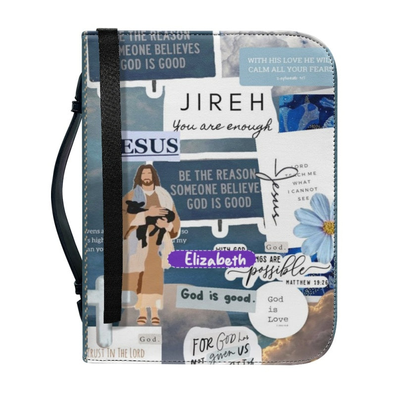 Christianartbag Bible Cover, My Bible Affirmations Personalized Bible Cover, Personalized Bible Cover, Blue Bible Cover, Christmas Gift, CABBBCV04160823. - Christian Art Bag
