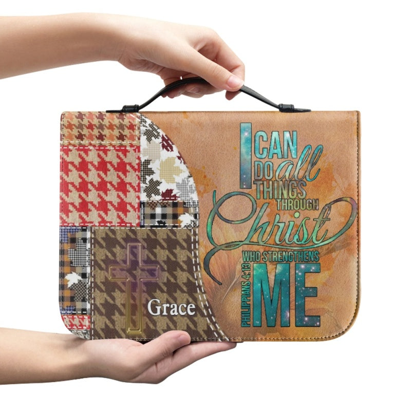 Christianartbag Bible Cover, I Can Do All Things Through Christ Philippians 4:13 Personalized Bible Cover, African Women Bible Cover, Christmas Gift, CABBBCV01260823. - Christian Art Bag