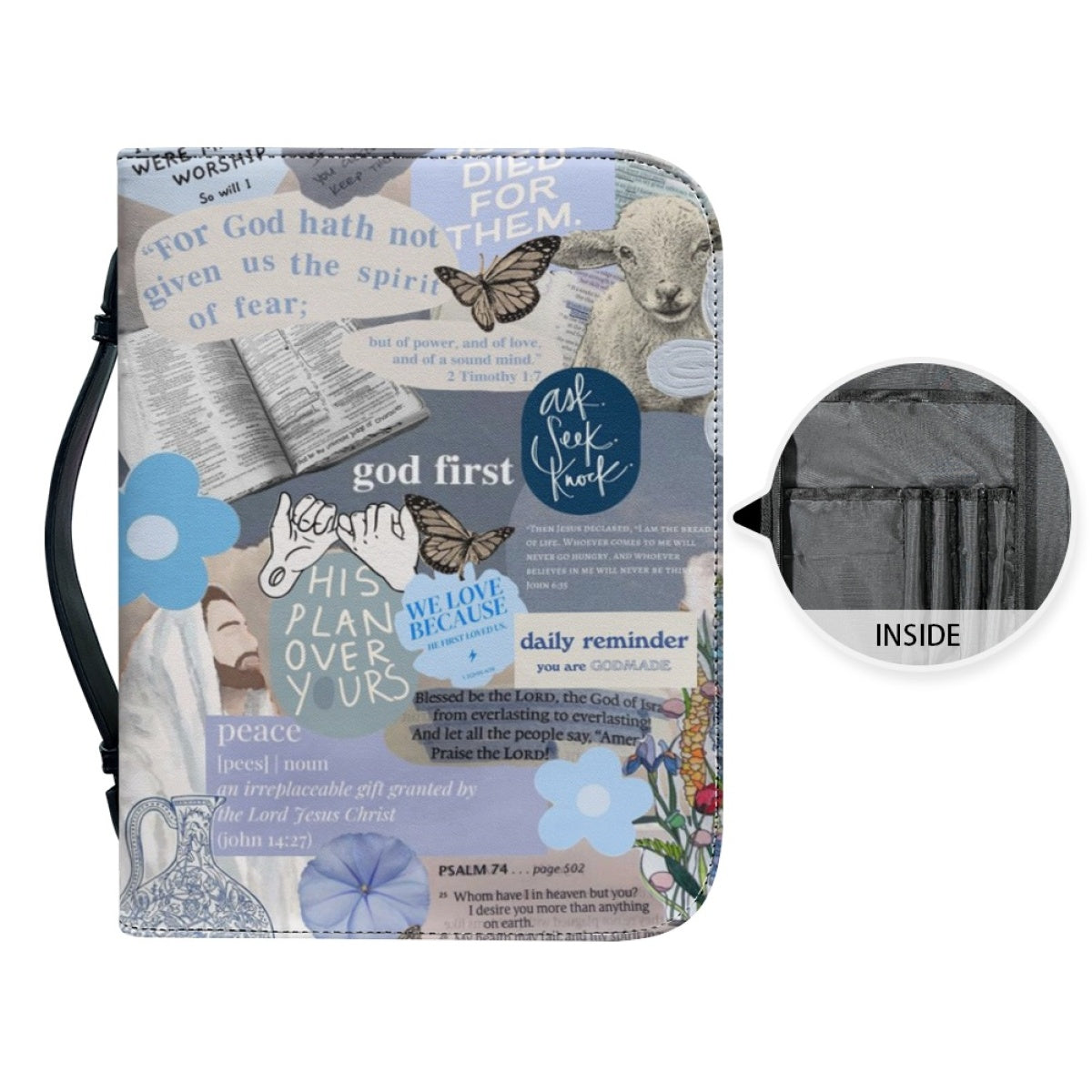 Christianartbag Bible Cover, My Bible Affirmations Personalized Bible Cover, Personalized Bible Cover, Purple Bible Cover, Christmas Gift, CABBBCV04160923. - Christian Art Bag
