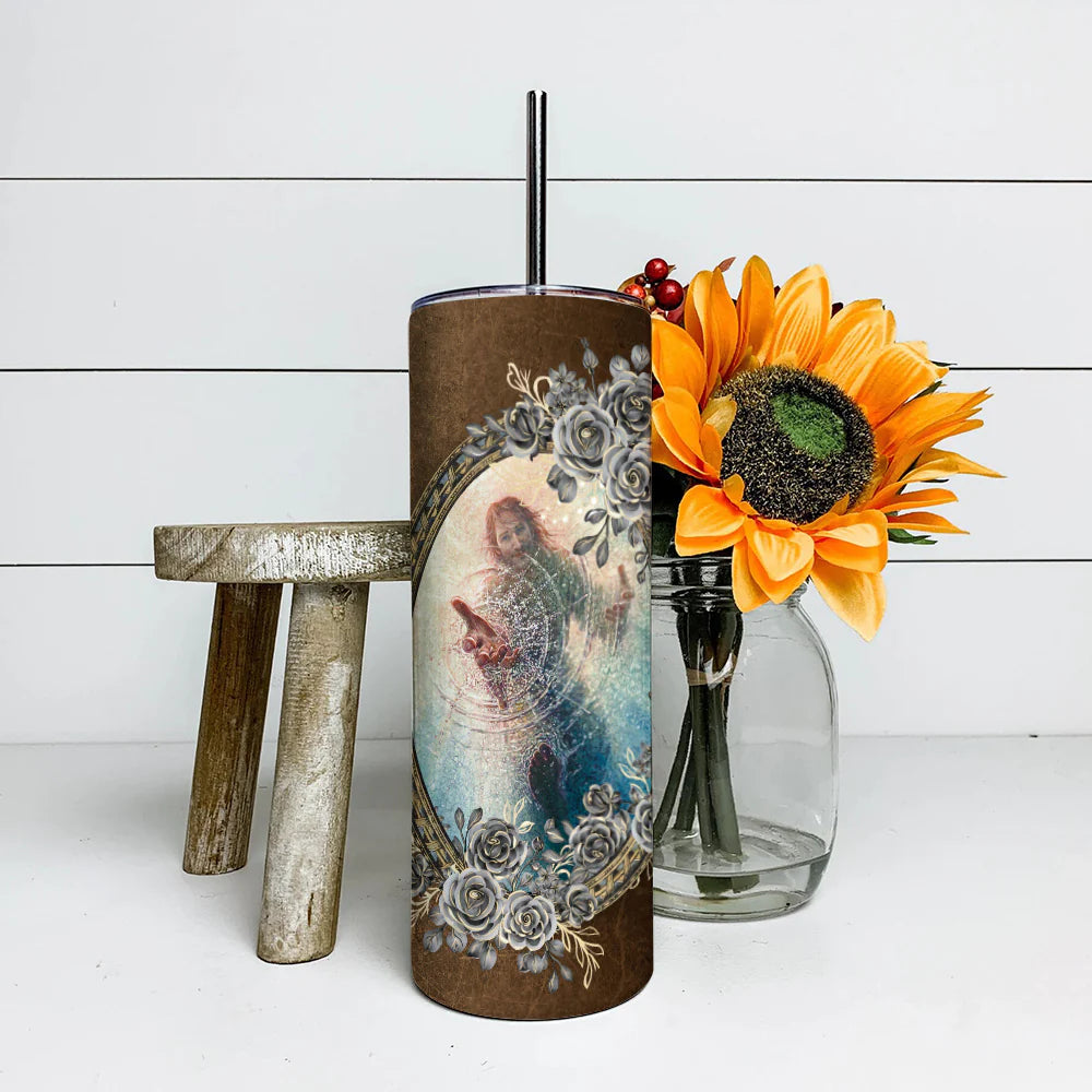 Christianartbag Skinny Tumbler, For I Am The Lord Your God, Skinny Tumbler Christian Bible Verse, Personalized Tumbler. - Christian Art Bag