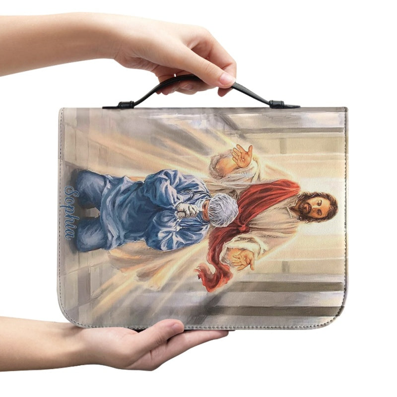 Christianartbag Bible Cover, Trust In The Lord With All Your Heart Proverbs 3:5-6 Personalized Bible Cover Purple, Nurse Bible Cover, Personalized Bible Cover, Christmas Gift, CABBBCV03021023. - Christian Art Bag