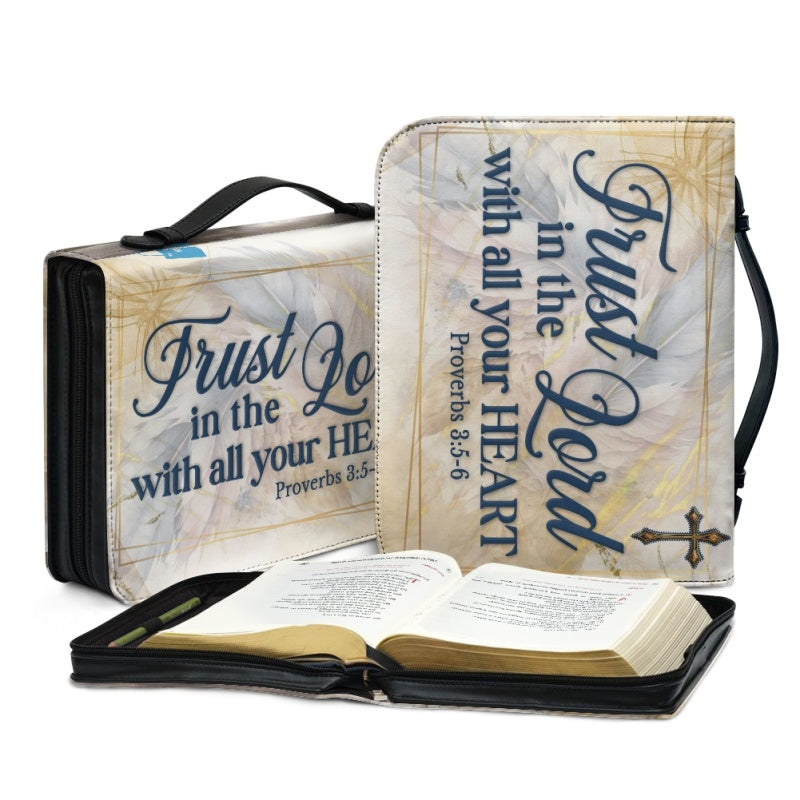 Christianartbag Bible Cover, Trust In The Lord With All Your Heart Proverbs 3:5-6 Personalized Bible Cover Purple, Nurse Bible Cover, Personalized Bible Cover, Christmas Gift, CABBBCV03021023. - Christian Art Bag