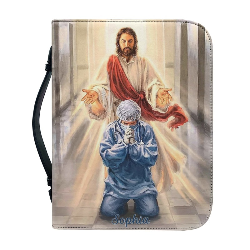 Christianartbag Bible Cover, Trust In The Lord With All Your Heart Proverbs 3:5-6 Personalized Bible Cover Purple, Nurse Bible Cover, Personalized Bible Cover, Christmas Gift, CABBBCV03021023. - Christian Art Bag