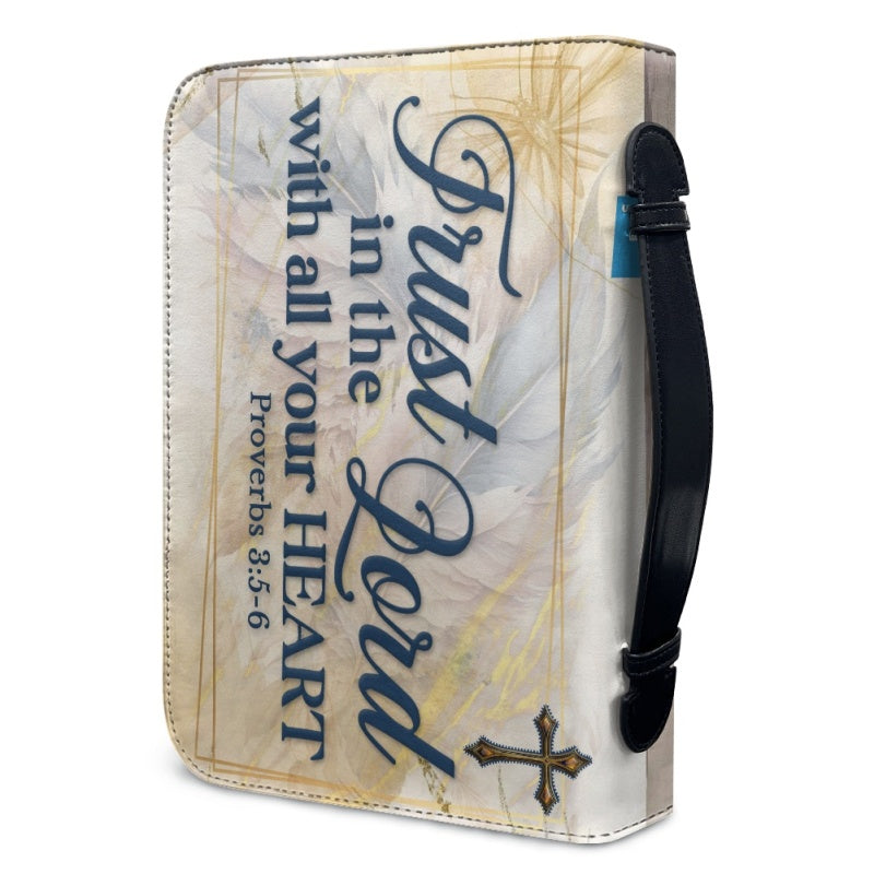 Christianartbag Bible Cover, Trust In The Lord With All Your Heart Proverbs 3:5-6 Personalized Bible Cover Purple, Nurse Bible Cover, Personalized Bible Cover, Christmas Gift, CABBBCV03021023. - Christian Art Bag