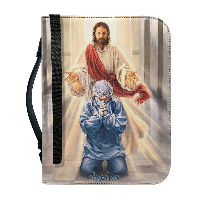 Christianartbag Bible Cover, Trust In The Lord With All Your Heart Proverbs 3:5-6 Personalized Bible Cover Purple, Nurse Bible Cover, Personalized Bible Cover, Christmas Gift, CABBBCV03021023. - Christian Art Bag
