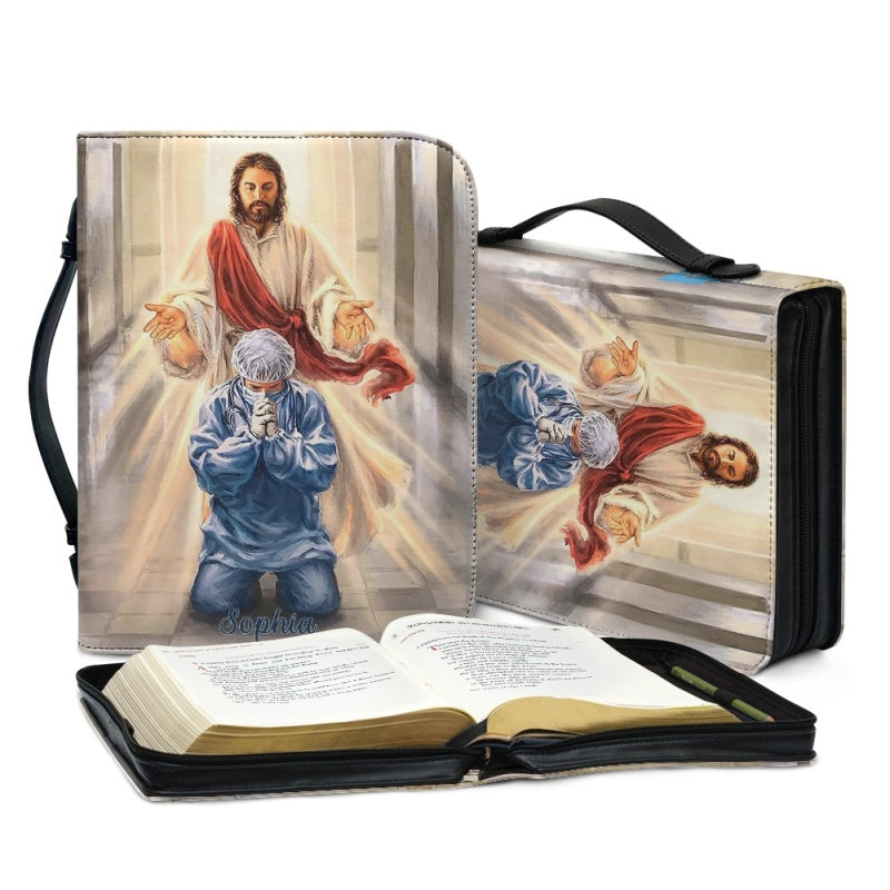 Christianartbag Bible Cover, Trust In The Lord With All Your Heart Proverbs 3:5-6 Personalized Bible Cover Purple, Nurse Bible Cover, Personalized Bible Cover, Christmas Gift, CABBBCV03021023. - Christian Art Bag