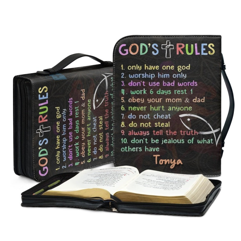Christianartbag Bible Cover, God Says You Are God's Rules Bible Cover, Personalized Bible Cover, Christian Gifts, CAB01221023. - Christian Art Bag