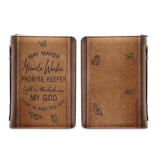 Christianart Bible Cover, Way Maker Miracle Worker, Personalized Gifts for Pastor, Gifts For Women, Gifts For Men. - Christian Art Bag