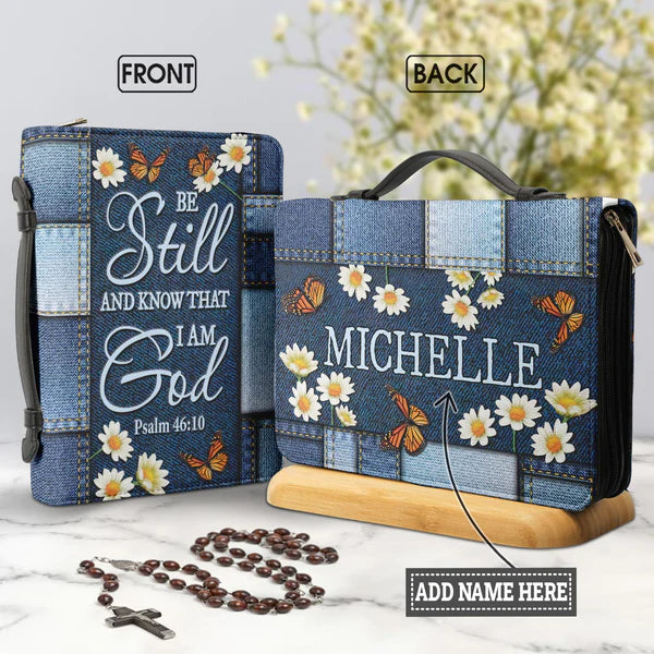 Christianart Bible Cover, Be Still And Know That I Am God, Personalized Gifts for Pastor, Gifts For Women, Gifts For Men. - Christian Art Bag