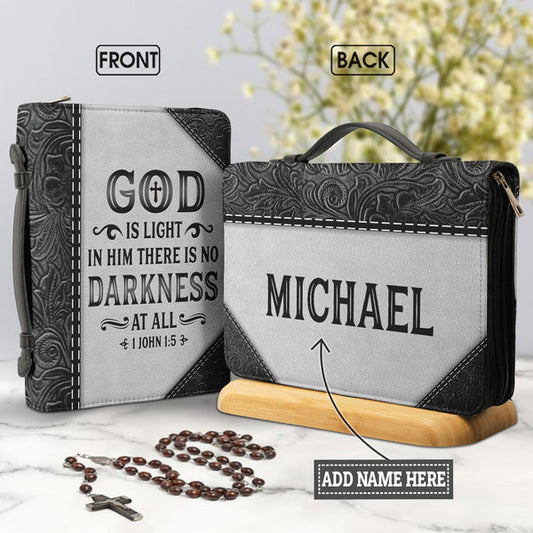 Christianart Bible Cover, God Is Light 1 John 1:5, Personalized Gifts for Pastor, Gifts For Women, Gifts For Men. - Christian Art Bag
