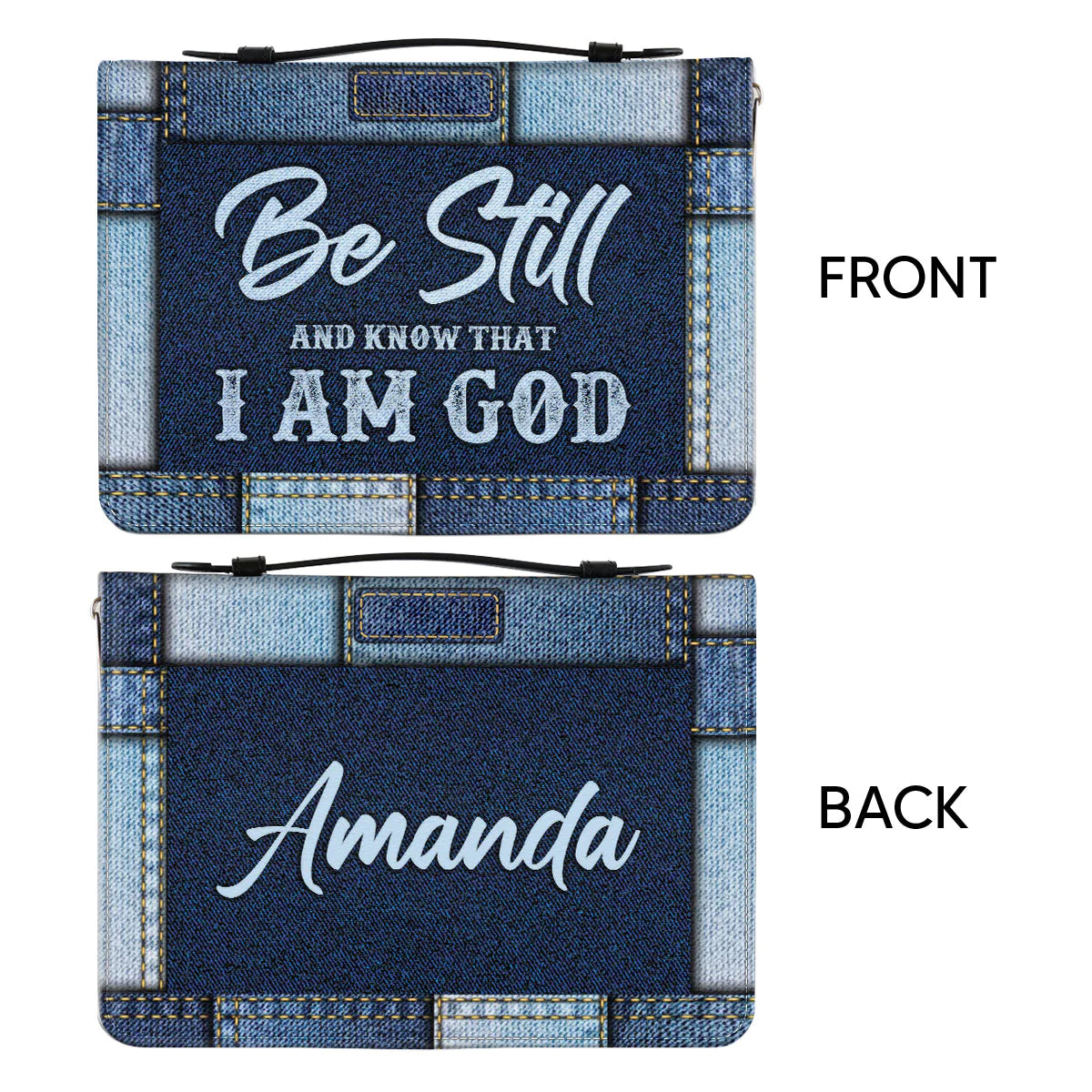 Christianart Bible Cover, Be Still And Know That I Am God, Personalized Gifts for Pastor, Gifts For Women, Gifts For Men. - Christian Art Bag
