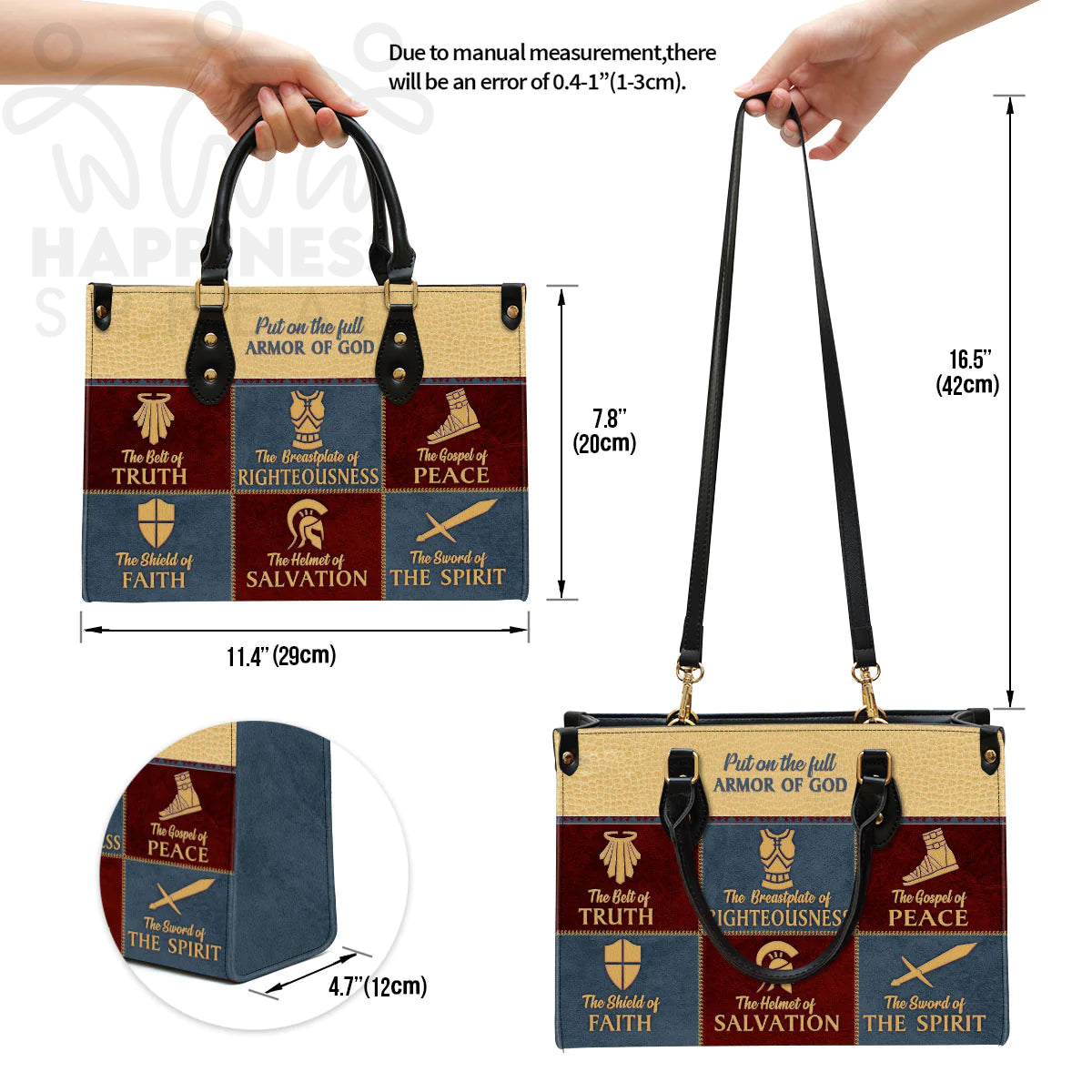 Christianart Handbag, Personalized Hand Bag, The Gospel Of Peace, Personalized Gifts, Gifts for Women. - Christian Art Bag