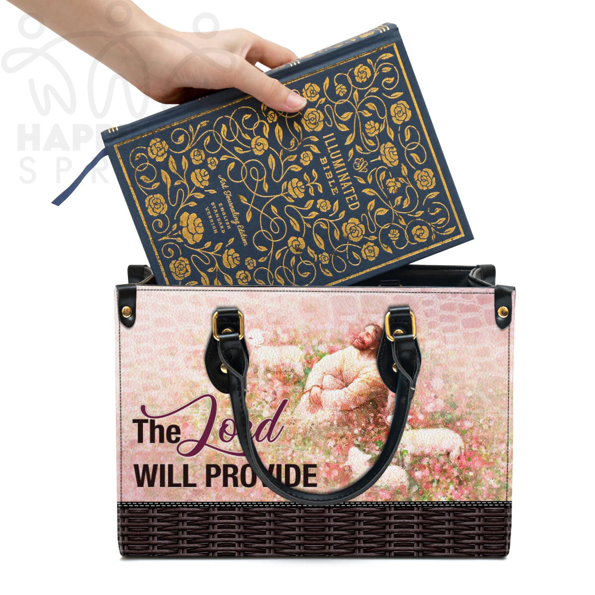 Christianart Handbag, Personalized Hand Bag, The Lord Will Provide, Personalized Gifts, Gifts for Women. - Christian Art Bag