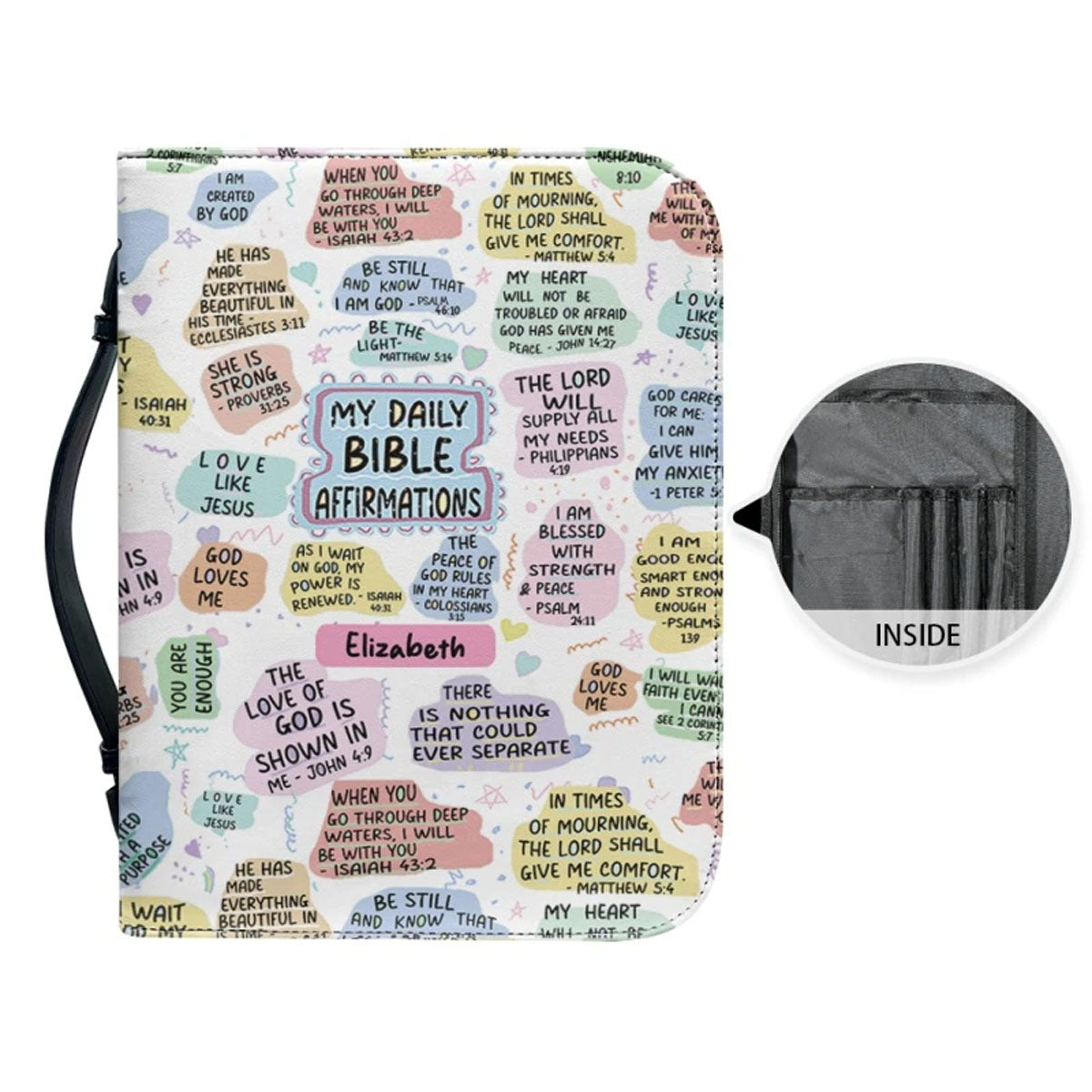 Christianartbag Bible Cover, My Bible Affirmations Personalized Bible Cover, Personalized Bible Cover, Gifts For Women, Christmas Gift, CABBBCV02150823. - Christian Art Bag