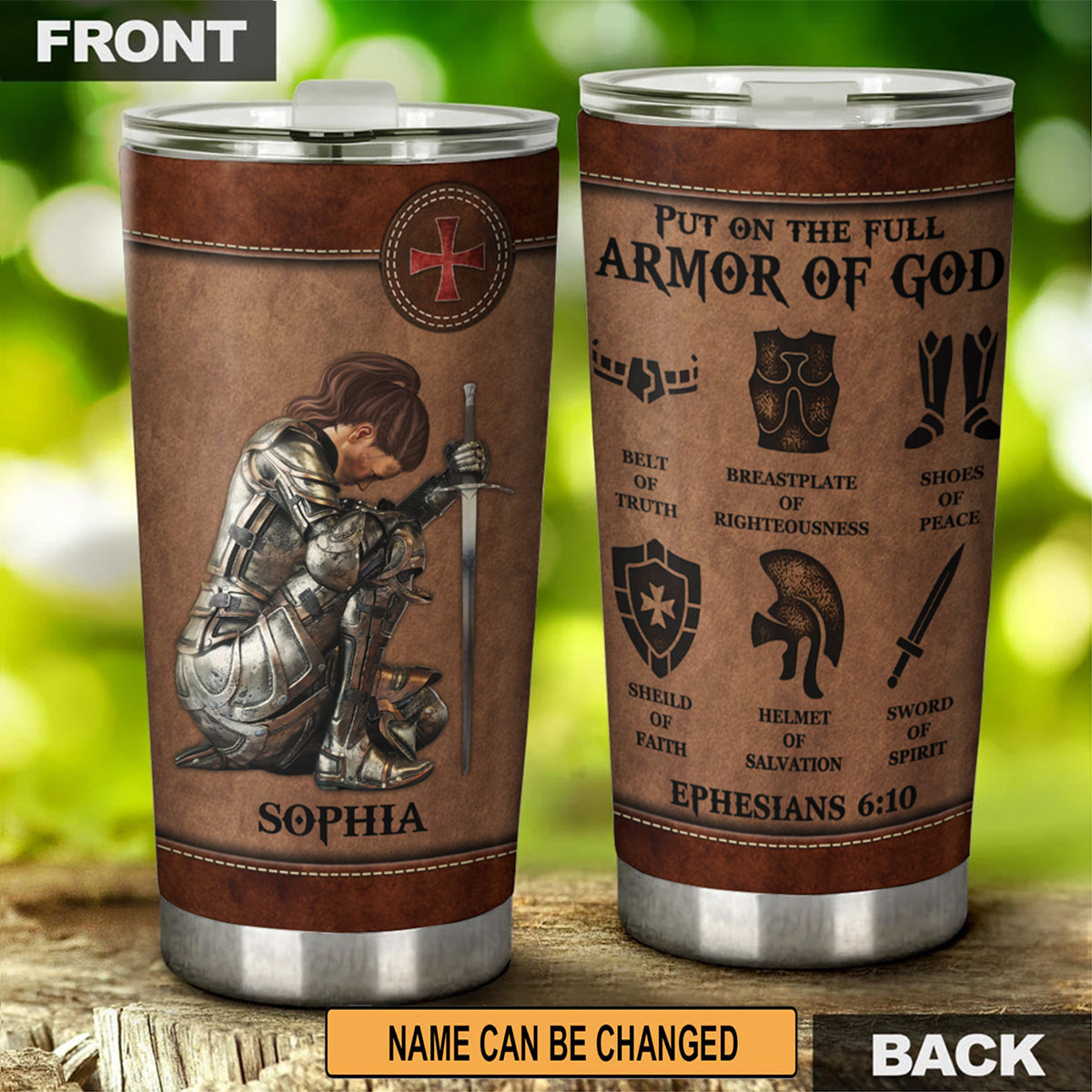 Christianartbag Drinkware, Put On The Full Armor Of God Tumbler, Positive Mindset Tumbler, Personalized Tumbler, Christmas Gift, CABTL02100823 - Christian Art Bag