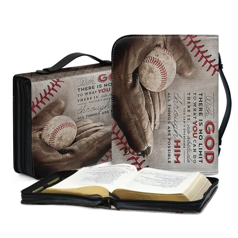 Christianartbag Bible Cover, Let Your Faith Be Bigger Than Your Fear Bible Cover, Personalized Bible Cover, Baseball Bible Cover, Christian Gifts, CAB02301123. - Christian Art Bag