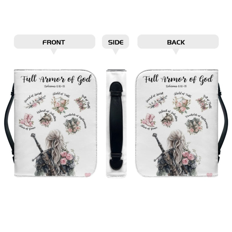 CHRISTIANARTBAG Bible Cover - Put On The Full Armor Of GOD Ephesians 6 10-18 - Personalized Bible Cover, CABBBCV02120824.