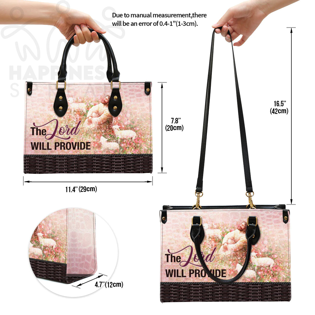 Christianart Handbag, Personalized Hand Bag, The Lord Will Provide, Personalized Gifts, Gifts for Women. - Christian Art Bag