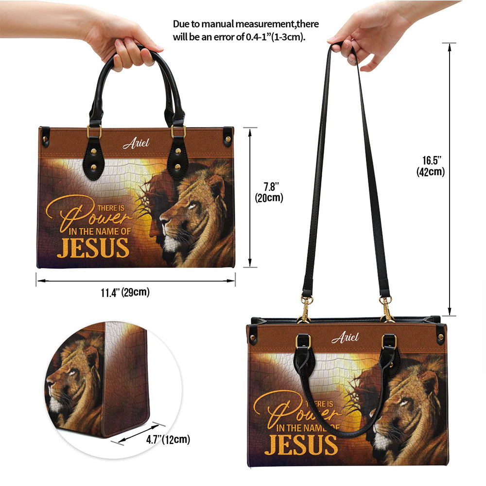HPSP Checkbook Cover, Personalized PU Card Bag, There Is Power In The Name Of Jesus. - Christian Art Bag
