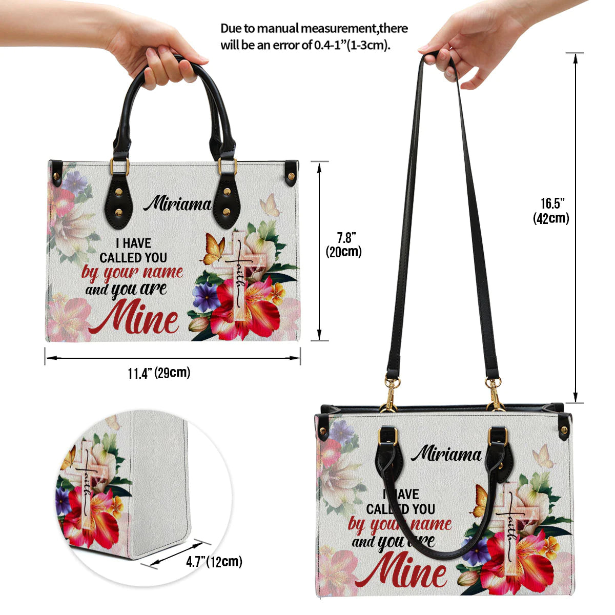 Christianart Handbag, I Have Called You By Your Name Isaiah 43:1, Personalized Gifts, Gifts for Women. - Christian Art Bag