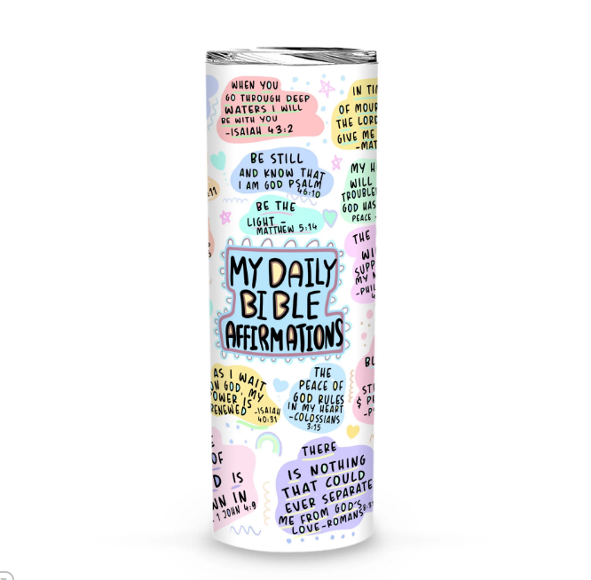 Christianartbag Skinny Tumbler, Daily Bible Verse Skinny Tumbler, Skinny Tumbler Christian Bible Verse, Drinkware Christian. CAB01130823 - Christian Art Bag