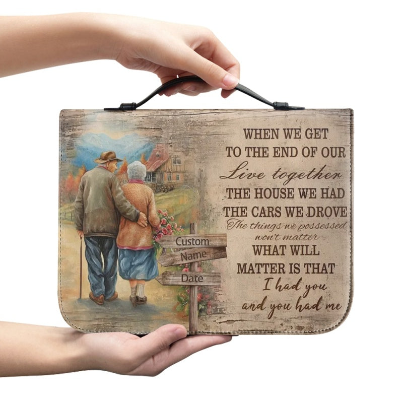 CHRISTIANARTBAG - Personalized Bible Cover - Couple Warrior Bible Cover - The Day I Met You Couple Gift - CABBBCV02240424.