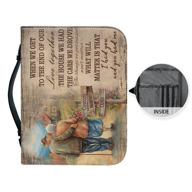 CHRISTIANARTBAG - Personalized Bible Cover - Couple Warrior Bible Cover - The Day I Met You Couple Gift - CABBBCV02240424.