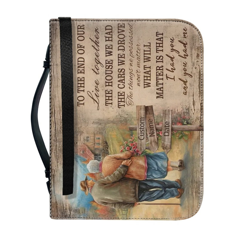 CHRISTIANARTBAG - Personalized Bible Cover - Couple Warrior Bible Cover - The Day I Met You Couple Gift - CABBBCV02240424.