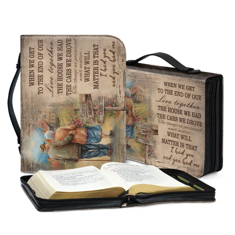 CHRISTIANARTBAG - Personalized Bible Cover - Couple Warrior Bible Cover - The Day I Met You Couple Gift - CABBBCV02240424.