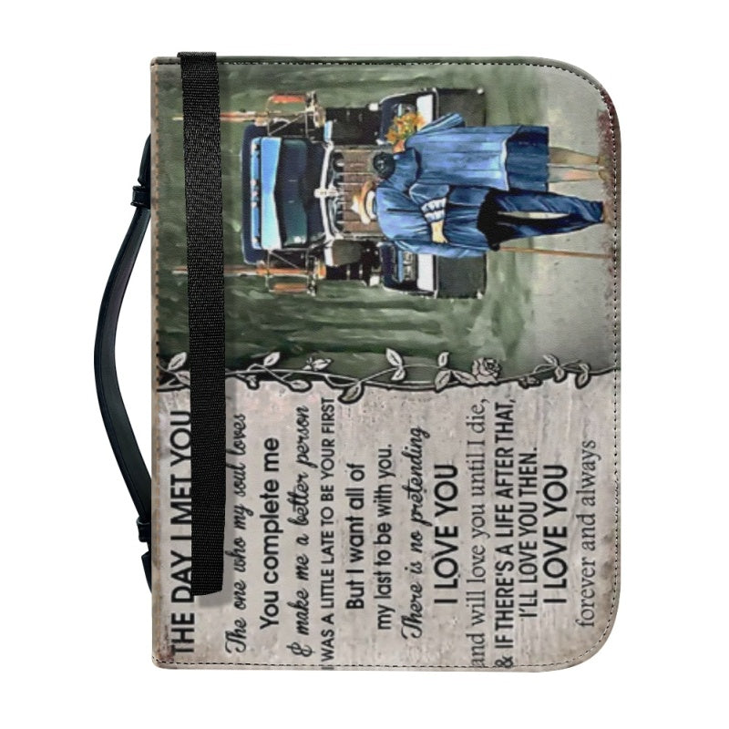 Christianartbag Bible Cover, The Day I Met You Bible Cover, Personalized Bible Cover, Wife Bible Cover, Husband Bible Cover, Christian Gifts, CAB01250124.