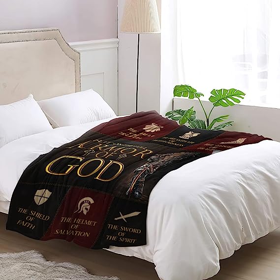 Christianart Blanket, Put On The Full Armor Of God, Christian Blanket, Bible Verse Blanket, Christmas Gift. - Christian Art Bag