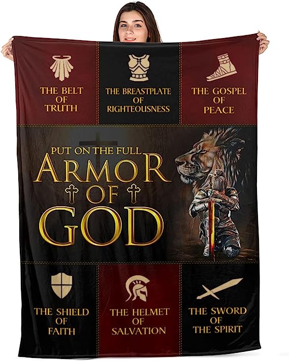 Christianart Blanket, Put On The Full Armor Of God, Christian Blanket, Bible Verse Blanket, Christmas Gift. - Christian Art Bag