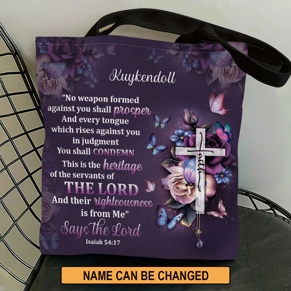 Christianart Handbag, No Weapon Formed Against You Shall Prosper, Personalized Gifts, Gifts for Women, Christmas Gift. - Christian Art Bag