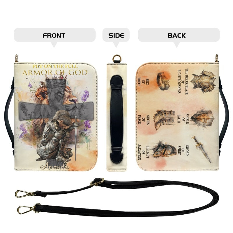 CHRISTIANARTBAG Custom Armor of God Bible Cover - Personalized Faith Accessory - Personalized Bible Cover - Bible Cover For Women, CABBBCV01030624.