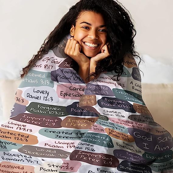 Christianart Blanket, I Can Do All Things Through Christ, Christian Blanket, Bible Verse Blanket, Christmas Gift. - Christian Art Bag