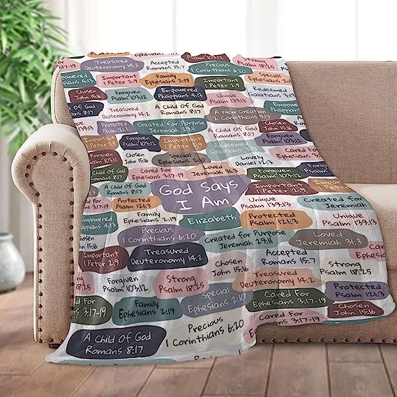 Christianart Blanket, I Can Do All Things Through Christ, Christian Blanket, Bible Verse Blanket, Christmas Gift. - Christian Art Bag