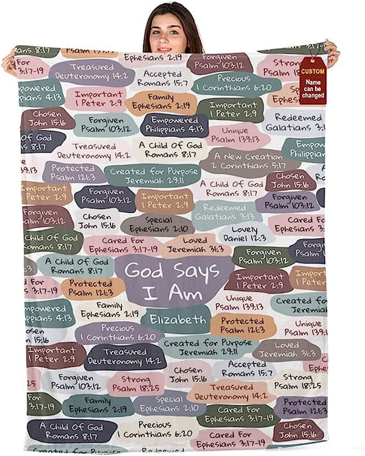 Christianart Blanket, I Can Do All Things Through Christ, Christian Blanket, Bible Verse Blanket, Christmas Gift. - Christian Art Bag