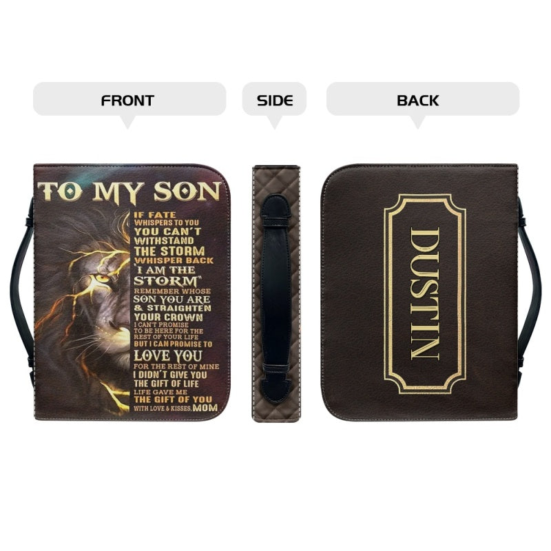 Christianartbag Bible Cover, To My Son From Mom Bible Cover, Personalized Bible Cover, Art Design Bible Cover, Christian Gifts, CAB06061223. - Christian Art Bag