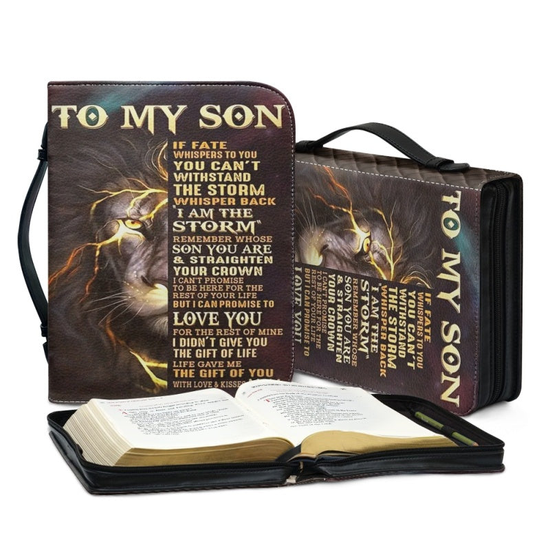 Christianartbag Bible Cover, To My Son From Mom Bible Cover, Personalized Bible Cover, Art Design Bible Cover, Christian Gifts, CAB06061223. - Christian Art Bag