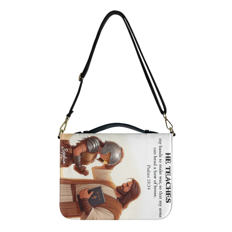CHRISTIANARTBAG Bible Cover - He Teaches Ephesians - Personalized Bible Cover, CABBBCV06120824.
