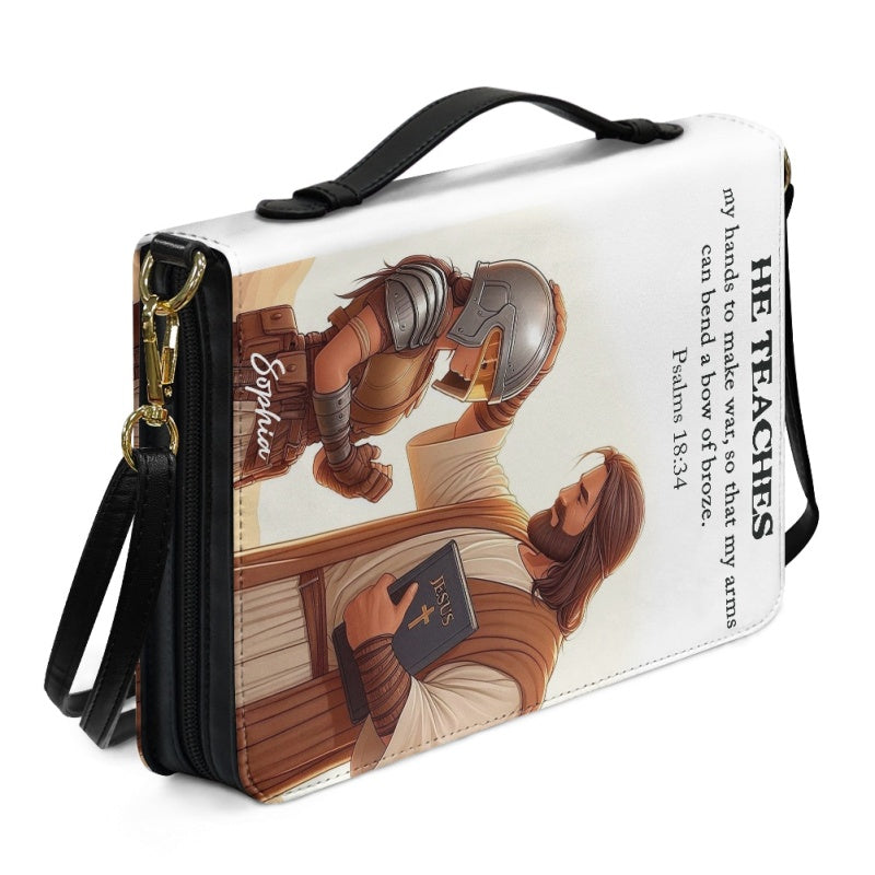 CHRISTIANARTBAG Bible Cover - He Teaches Ephesians - Personalized Bible Cover, CABBBCV06120824.