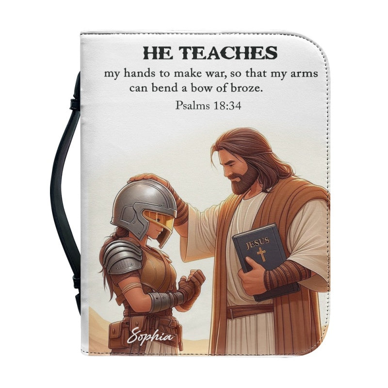 CHRISTIANARTBAG Bible Cover - He Teaches Ephesians - Personalized Bible Cover, CABBBCV06120824.