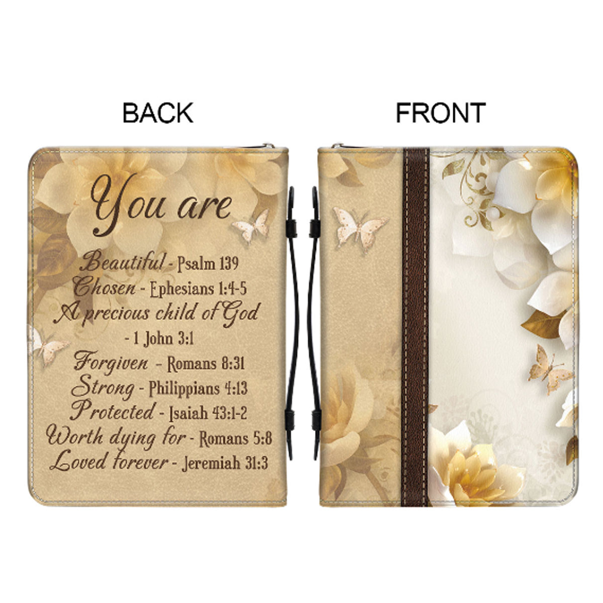 Christianartbag Bible Cover, You Are Strong Beautiful Loved, Personalized Bible Cover, Gifts For Women, Gifts For Men, Christmas Gift, CABBBCV01020823. - Christian Art Bag