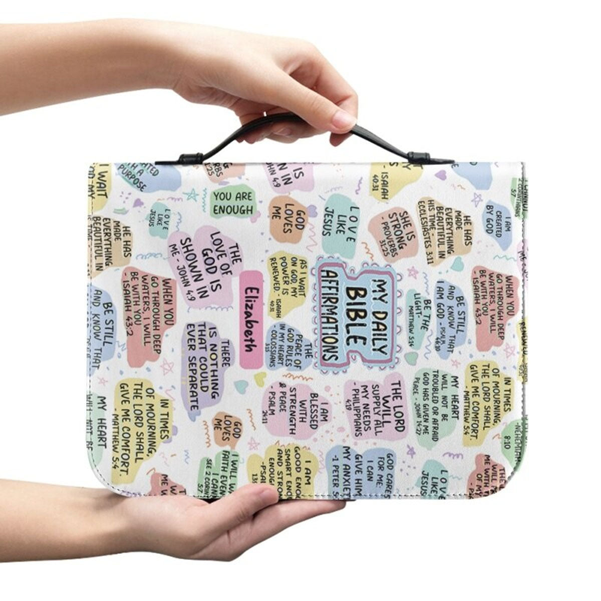 Christianartbag Bible Cover, My Bible Affirmations Personalized Bible Cover, Personalized Bible Cover, Gifts For Women, Christmas Gift, CABBBCV02150823. - Christian Art Bag