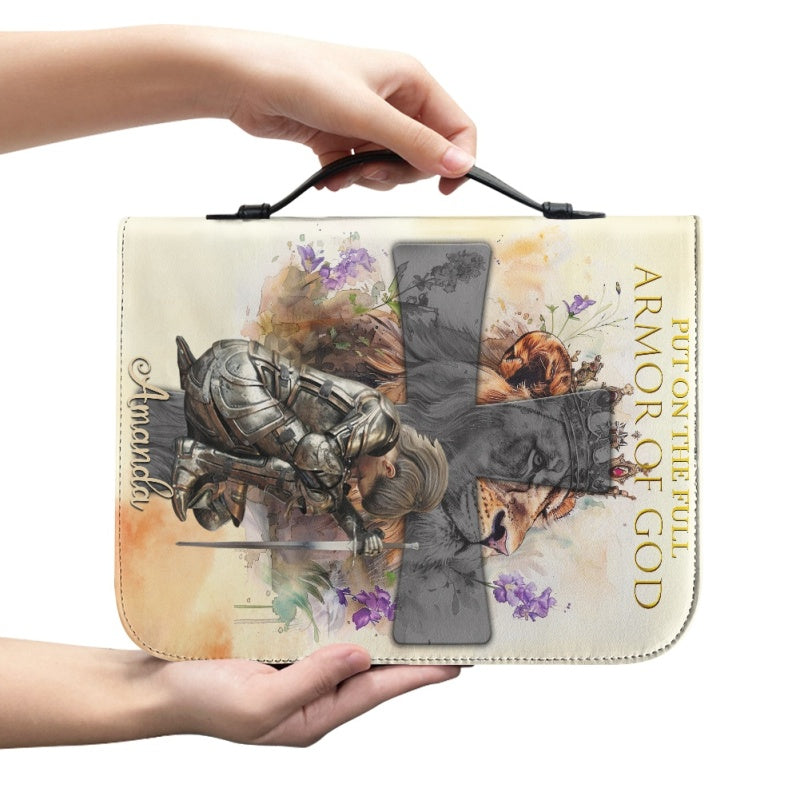 CHRISTIANARTBAG Custom Armor of God Bible Cover - Personalized Faith Accessory - Personalized Bible Cover - Bible Cover For Women, CABBBCV01030624.