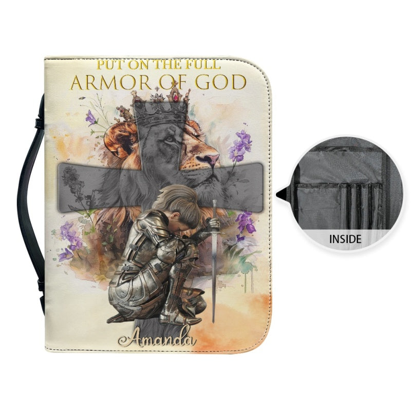 CHRISTIANARTBAG Custom Armor of God Bible Cover - Personalized Faith Accessory - Personalized Bible Cover - Bible Cover For Women, CABBBCV01030624.