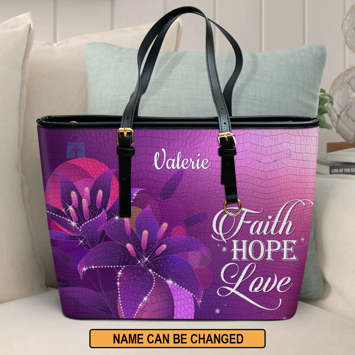 Christianart Designer Handbags, Faith, Hope, Love, Personalized Gifts, Gifts for Women, Christmas Gift. - Christian Art Bag
