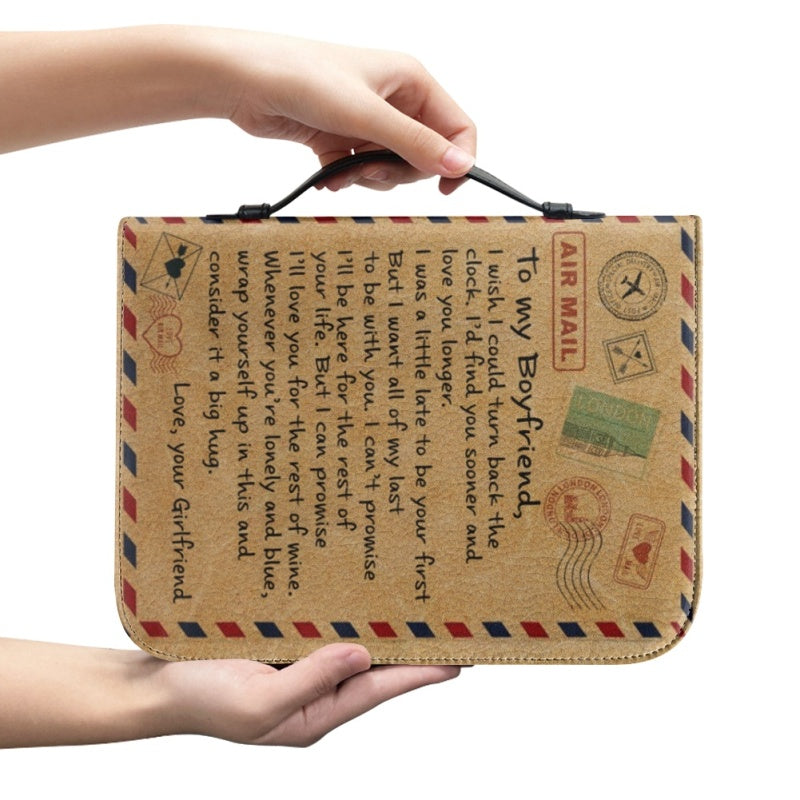 Christianartbag Bible Cover, To My Boyfriend Bible Cover, Personalized Bible Cover, Gift For Boyfriend, Christian Gifts, CAB06081223. - Christian Art Bag