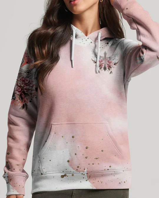 Christianartbag 3D T-Shirt For Women, I Believe There Are Angels Among Us Floral Wings Women's All Over Print Shirt, Christian Shirt, Faithful Fashion, 3D Printed Shirts for Christian Women - Christian Art Bag